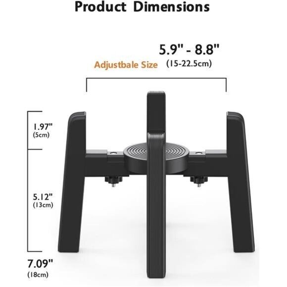 Dog Bowl Stand with Adjustable Width [Stand Only], Elevated Pet Water & Food - Picture 3 of 7